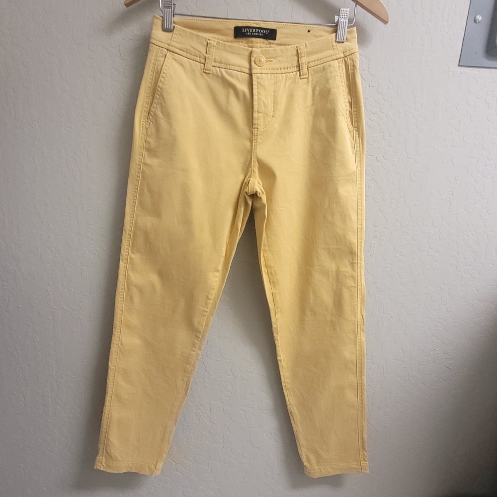 Liverpool Ryder Straight Leg Trouser Golden Yellow 0/25